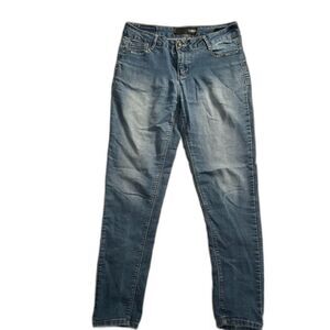 Thorn Jeans Women Size 10 Blue Denim Stretch Studded Embroidered Skinny